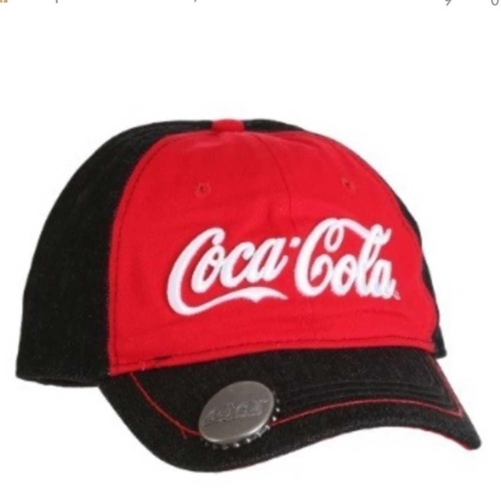 Coca-Cola Denim Cap with Opener red black